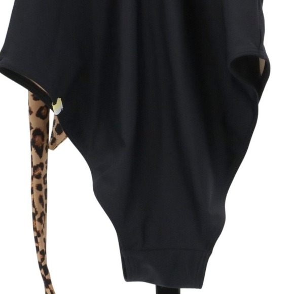Summersalt Leopard Wrap One Piece Swimsuit Tie Waist Black Size 8 NWT - Picture 7 of 9